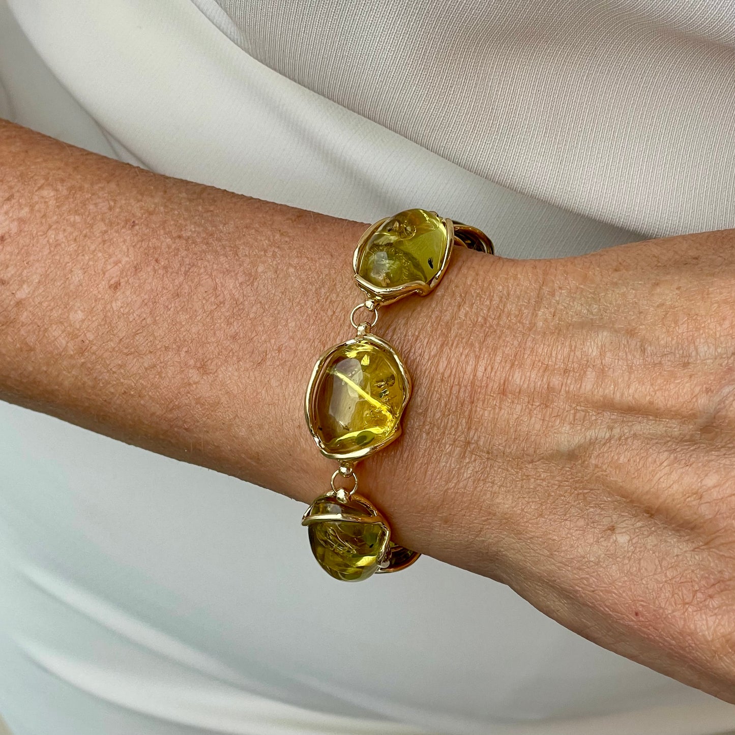 Lime Amber Nugget Bracelet - John Ross Jewellers