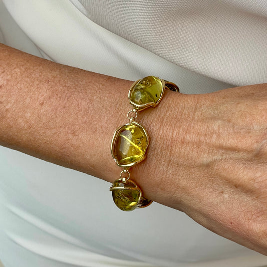 Lime Amber Nugget Bracelet - John Ross Jewellers