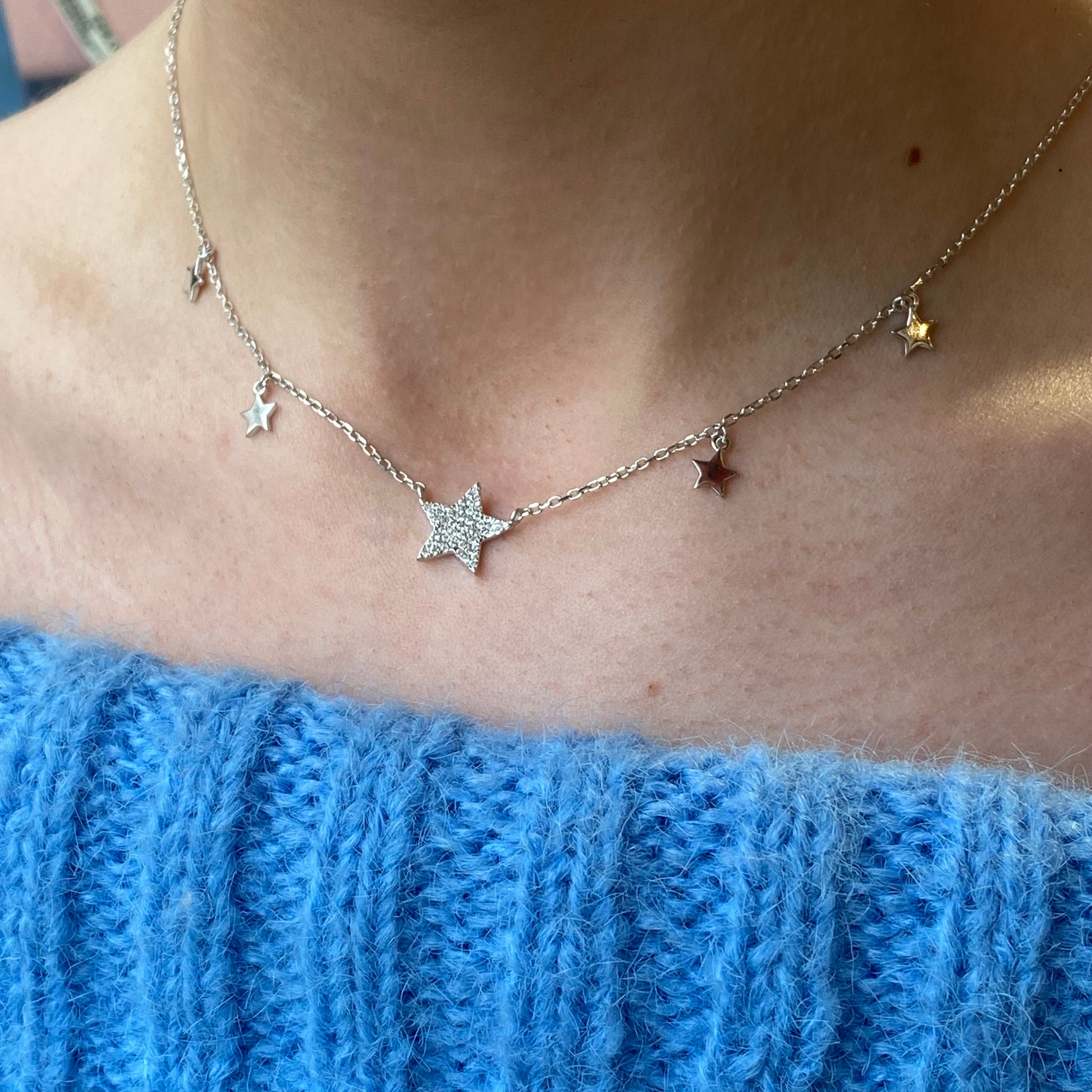 Silver Little Stars Necklace - John Ross Jewellers