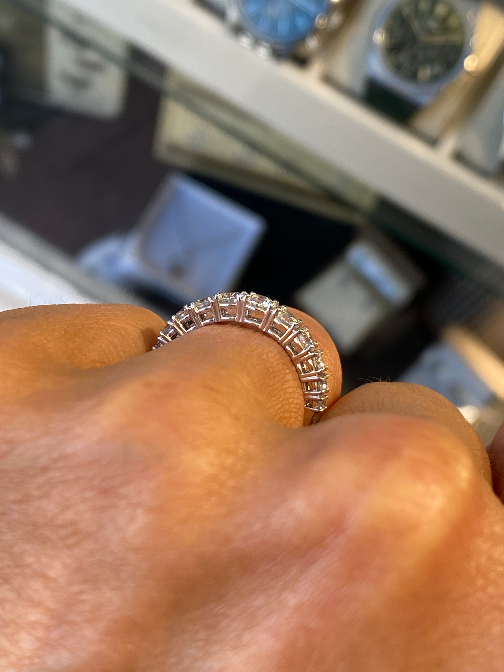 18ct White Gold Graduated Diamond Eternity Ring | 1.04ct - John Ross Jewellers