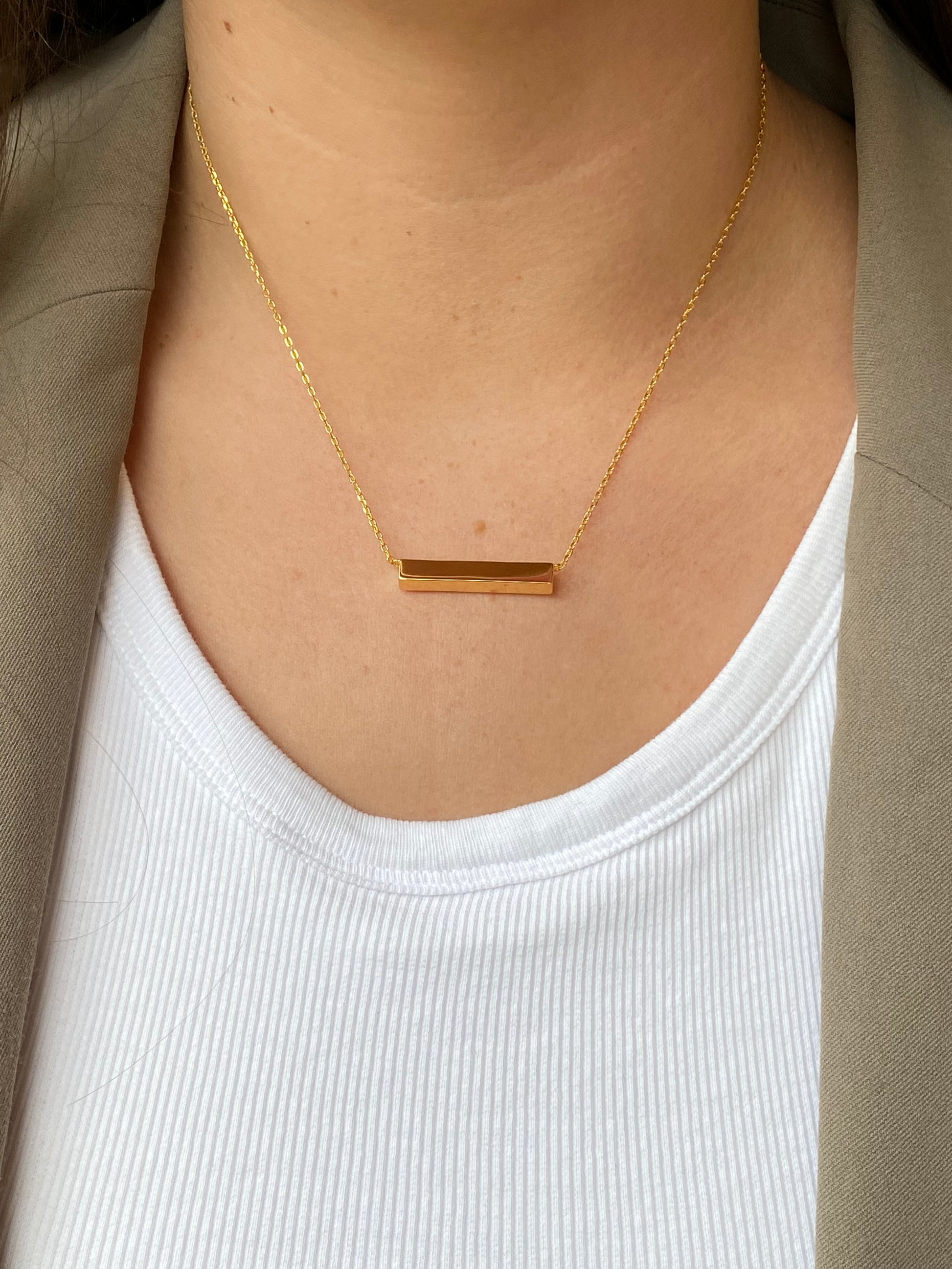 Sunshine 3D Horizontal Bar Necklace - John Ross Jewellers