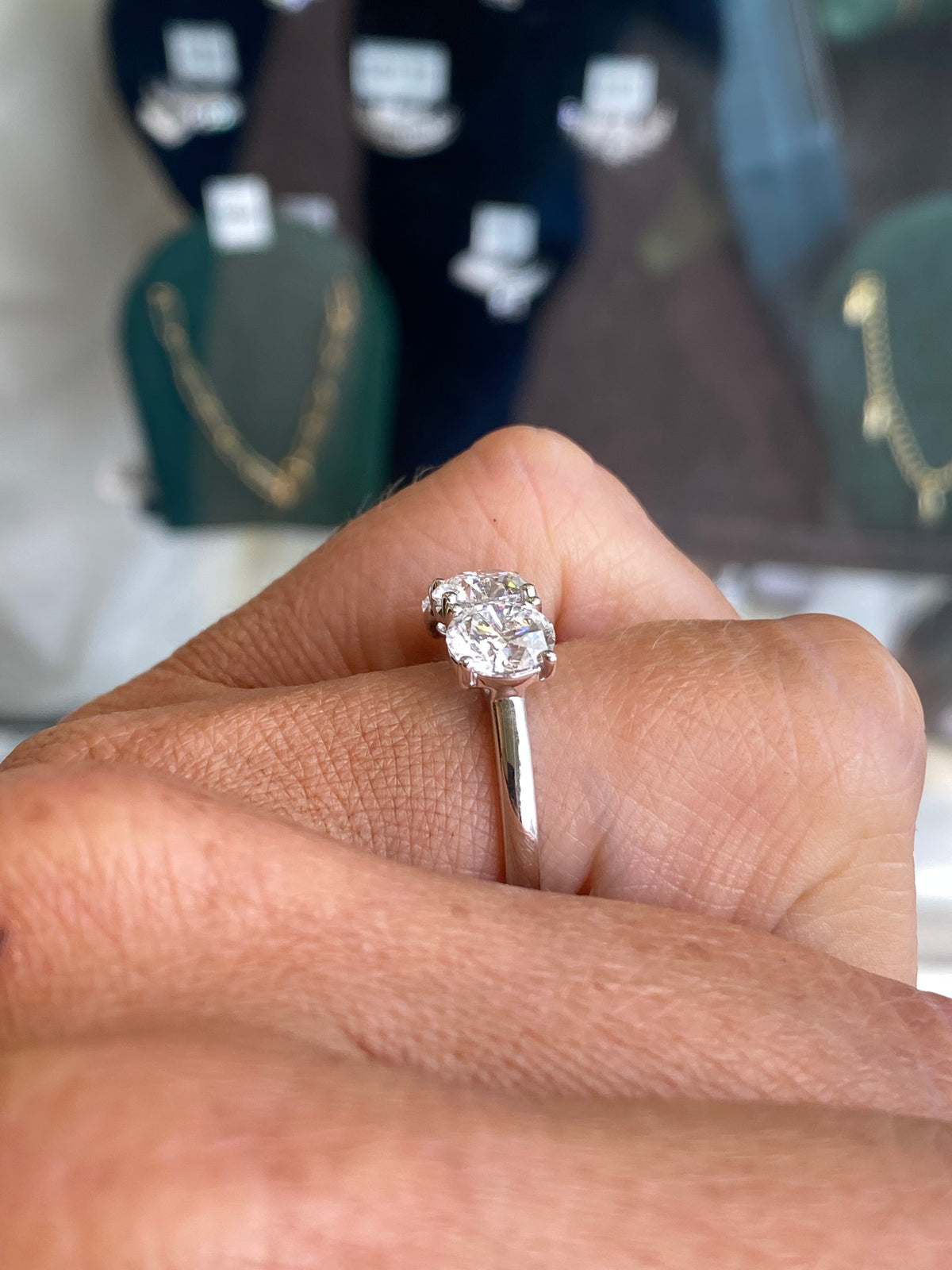 18ct White Gold Trilogy Engagement Ring | Lab Grown 3.00ct