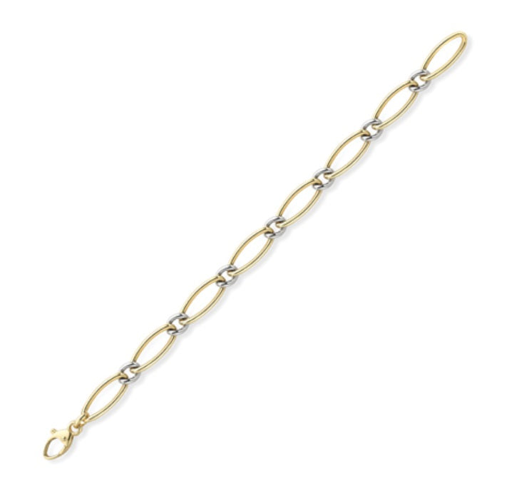 9ct Gold Two Tone Chunky Bracelet