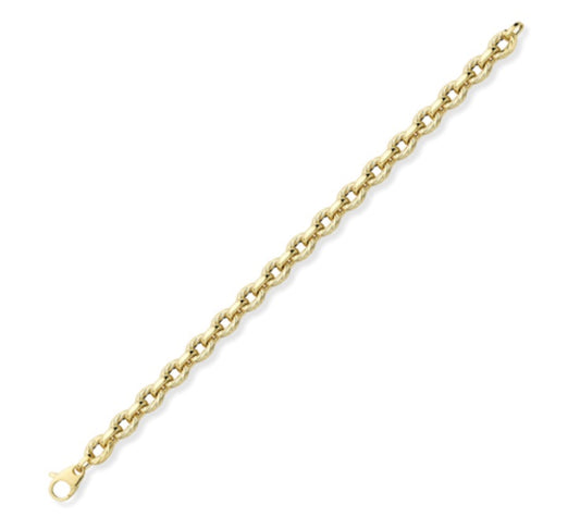 9ct Gold Oval & Twist Bracelet