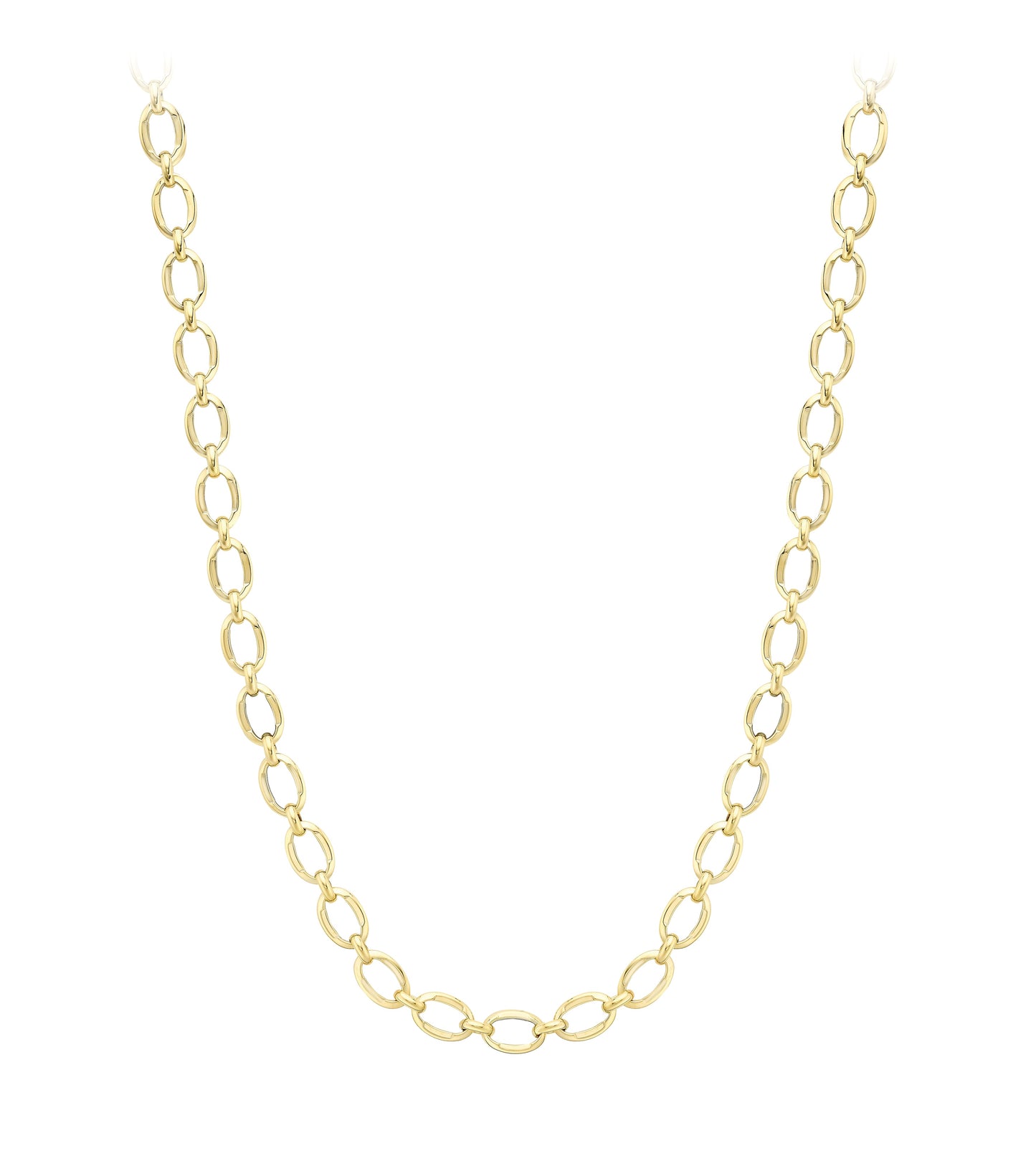 9ct Gold Oval Link Necklace - John Ross Jewellers