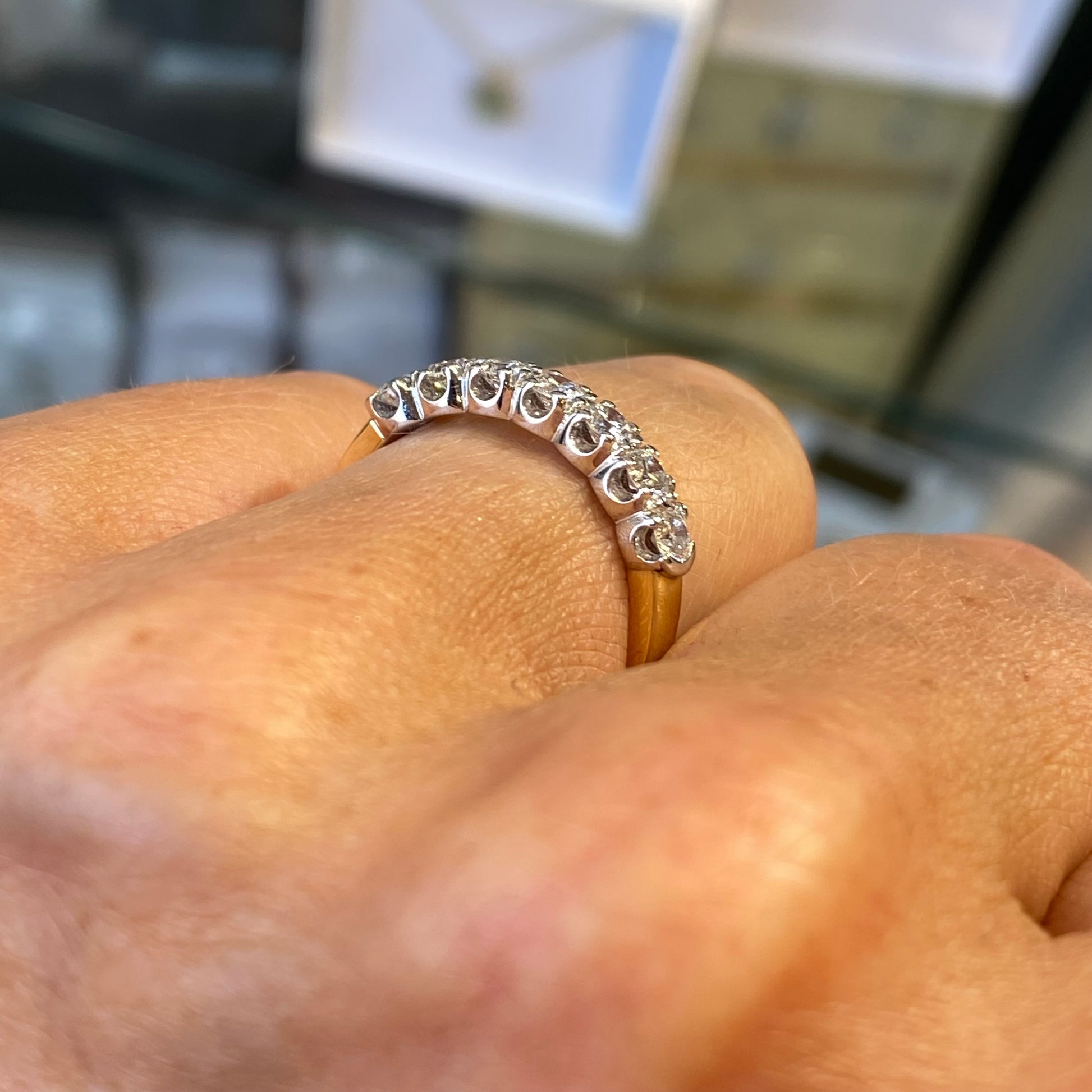 18ct Gold Seven Stone Diamond Eternity Ring | 0.60ct - John Ross Jewellers