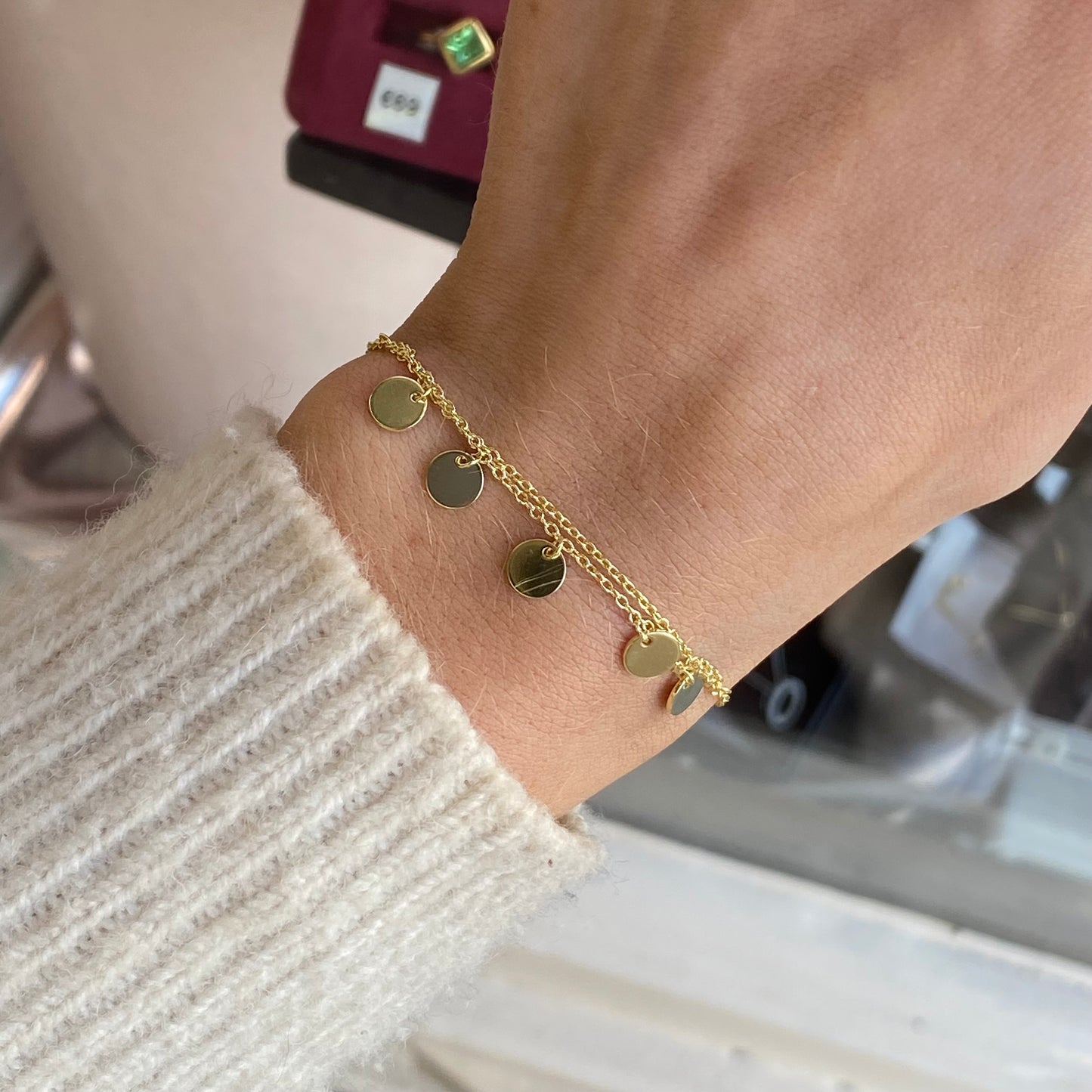 Sunshine Five Discs Bracelet | 17+3cm - John Ross Jewellers