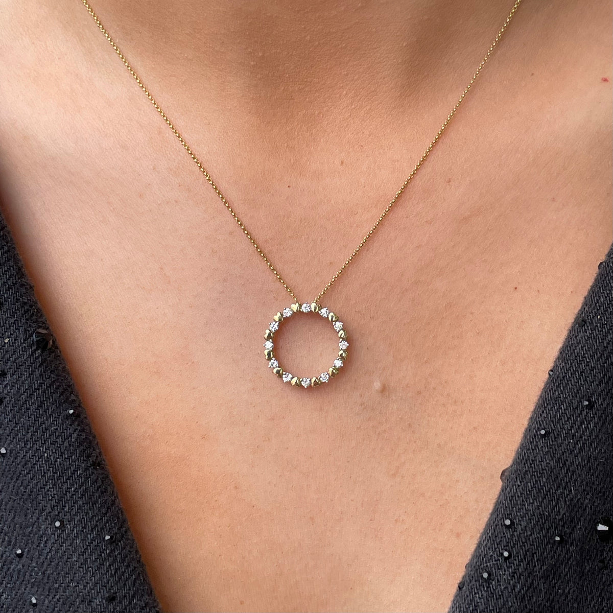 18ct Gold Diamond Eternity Necklace | 0.28ct