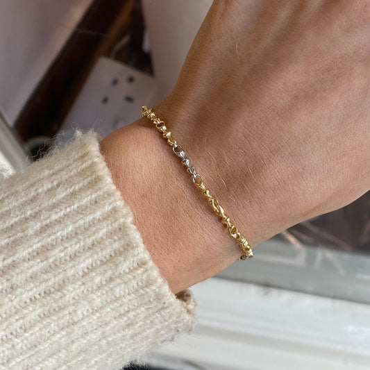 Sunshine Two Tone Bracelet | 21cm - John Ross Jewellers