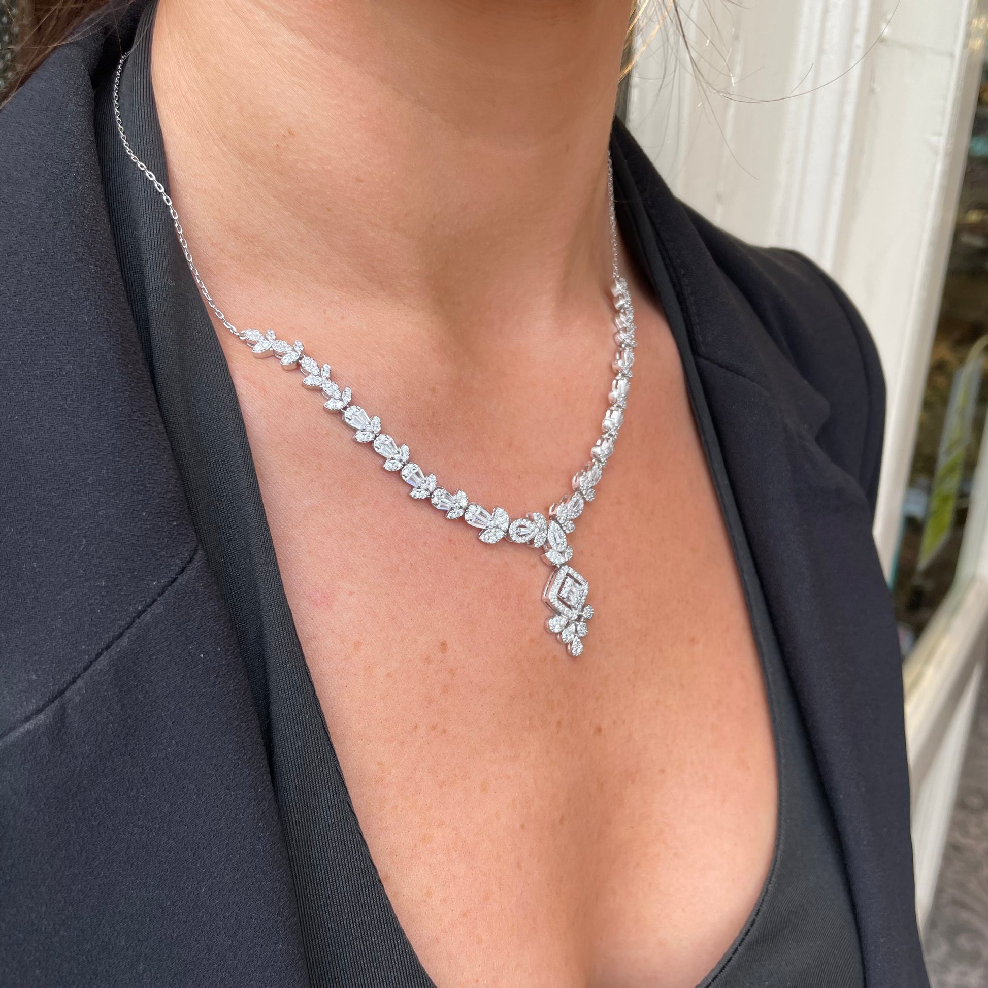 Silver Selene Necklace | 42+3cm - John Ross Jewellers