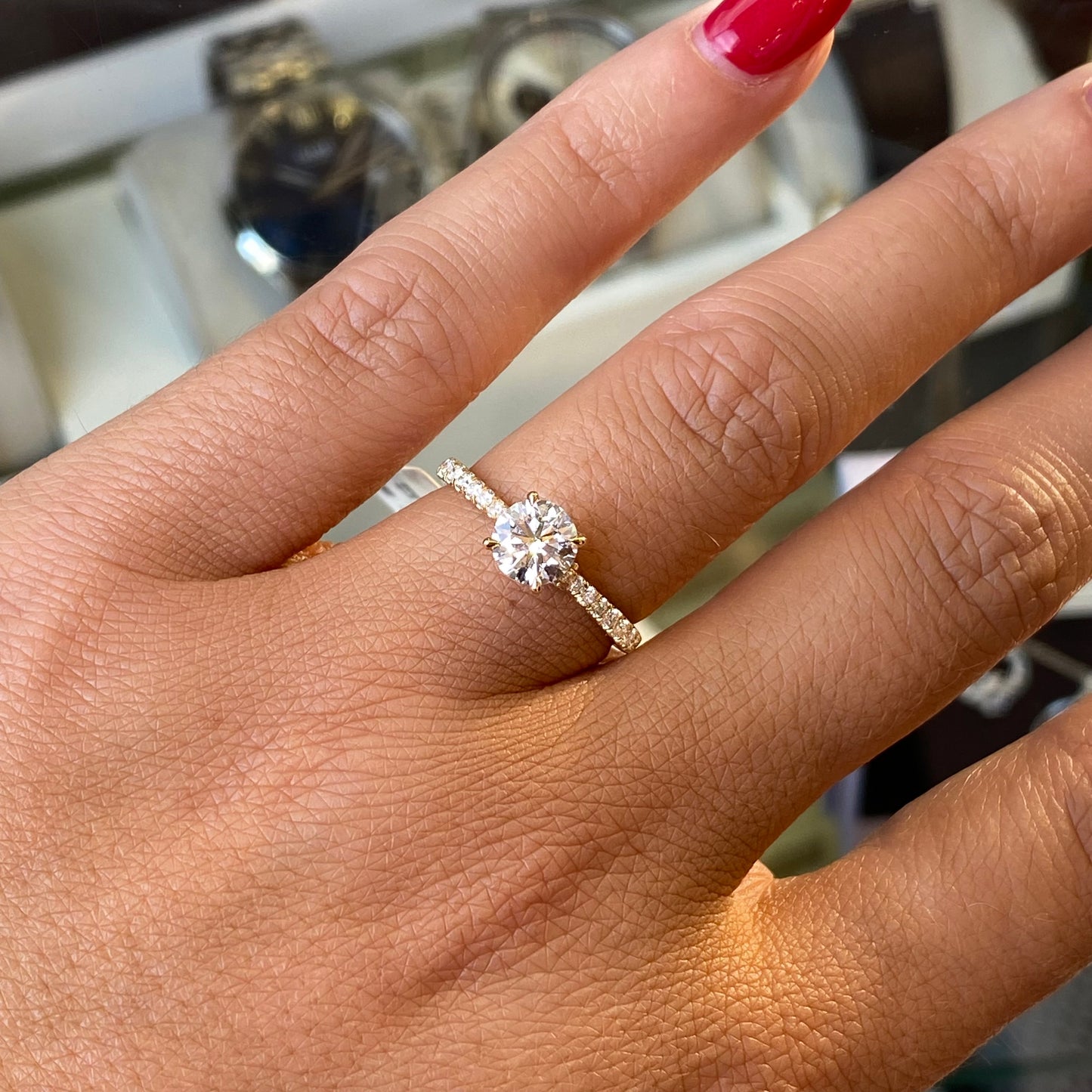 18ct Gold Solitaire Engagement Ring | Certificated Lab 0.77ct - John Ross Jewellers