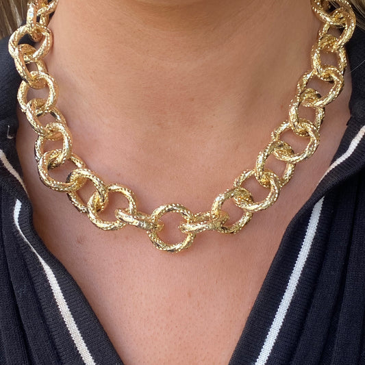 REBECCA Diva - Diamond Cut Round Link Necklace