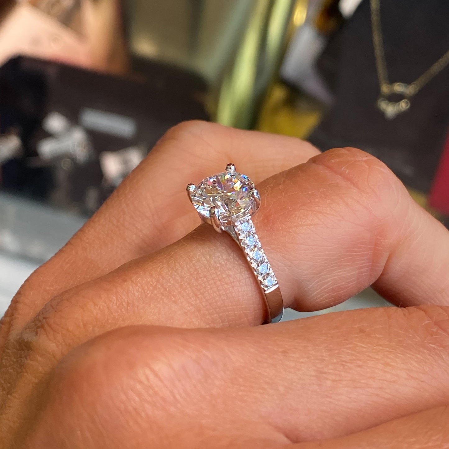 Platinum Solitaire Engagement Ring | Certificated Lab 3.01ct - John Ross Jewellers