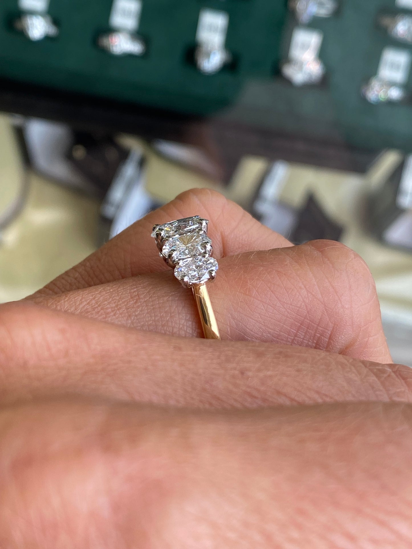 18ct Gold Oval Five Stone Eternity Ring | Certificated Lab 3.46ct