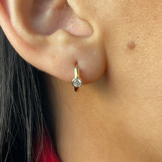 Sunshine CZ Hoop Earrings