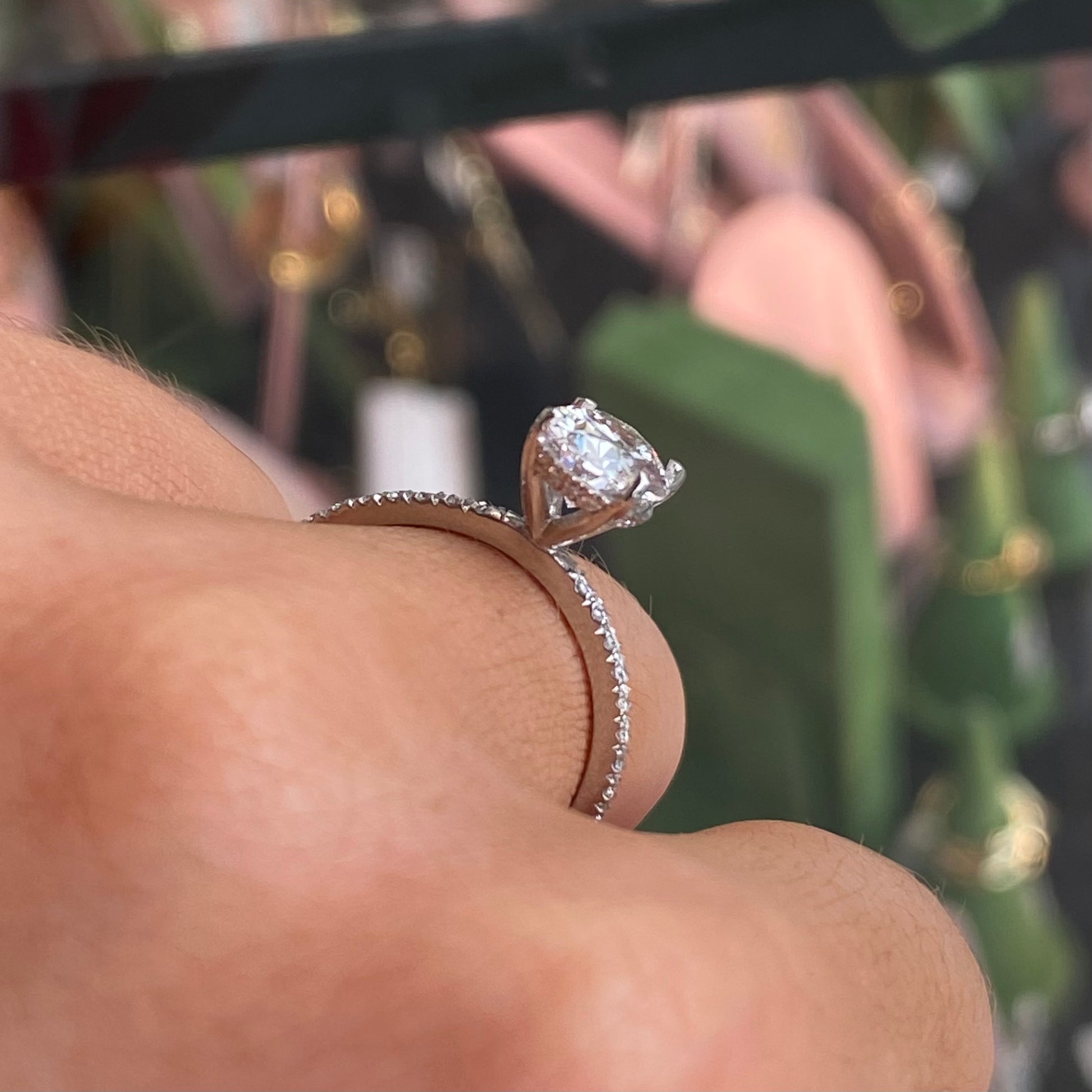 Platinum Solitaire Engagement Ring | Certificated Oval Lab 1.35ct - John Ross Jewellers