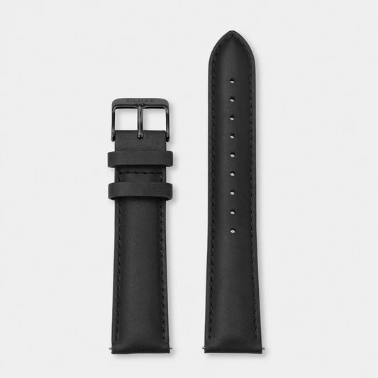 CLUSE 20mm Strap Full Black Leather - John Ross Jewellers