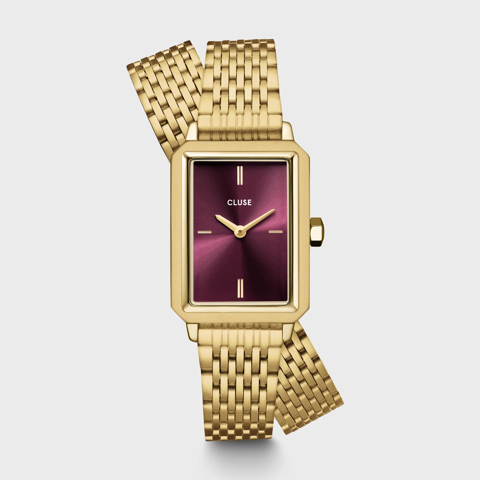 CLUSE Fluette Double Gold/Wine - John Ross Jewellers