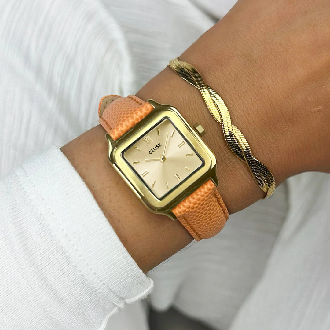 CLUSE Gracieuse Petite Leather Gold/Apricot - John Ross Jewellers
