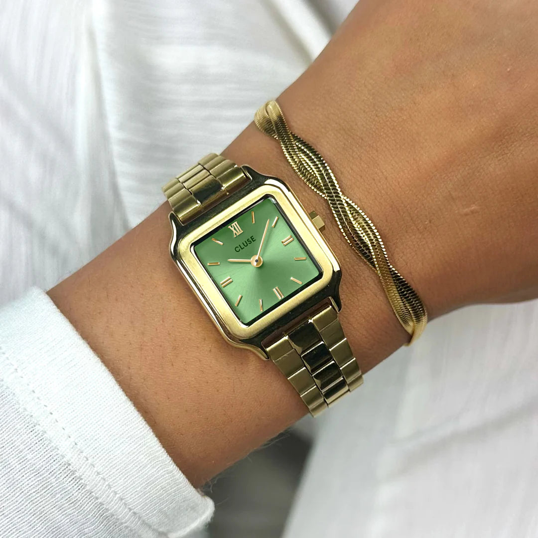 CLUSE Gracieuse Petite Gold/ Light Green - John Ross Jewellers