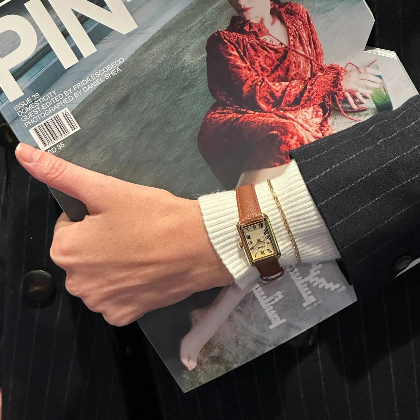 CLUSE Belisenna Leather Gold with Sand Texture/Nutshell - John Ross Jewellers