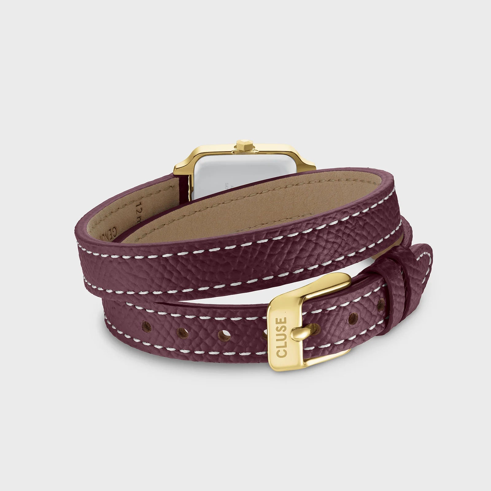 CLUSE Gracieuse Mini Double Leather Gold/Wine - John Ross Jewellers