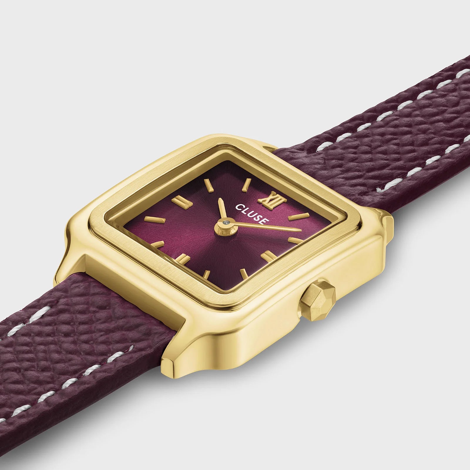 CLUSE Gracieuse Mini Double Leather Gold/Wine - John Ross Jewellers
