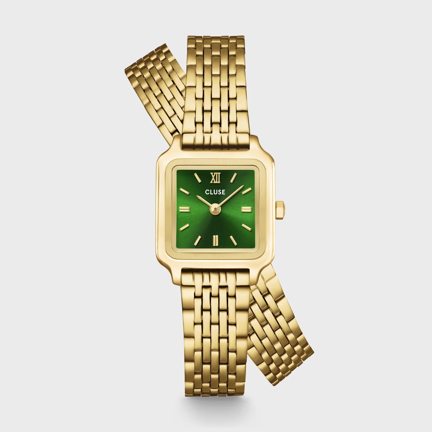 CLUSE Gracieuse Mini Double Gold/Forest Green - John Ross Jewellers