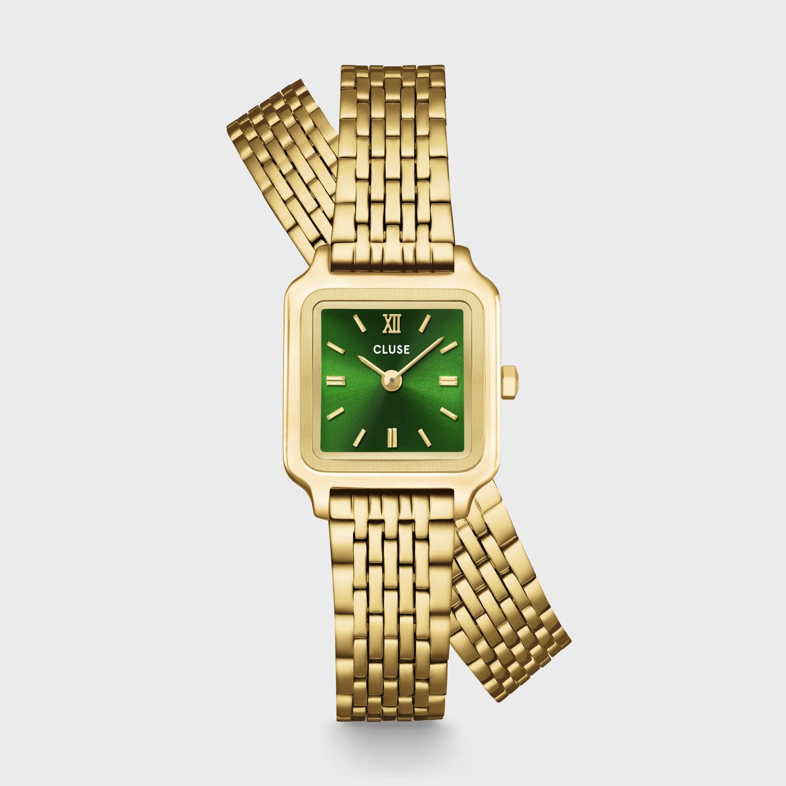 CLUSE Gracieuse Mini Double Gold/Forest Green - John Ross Jewellers