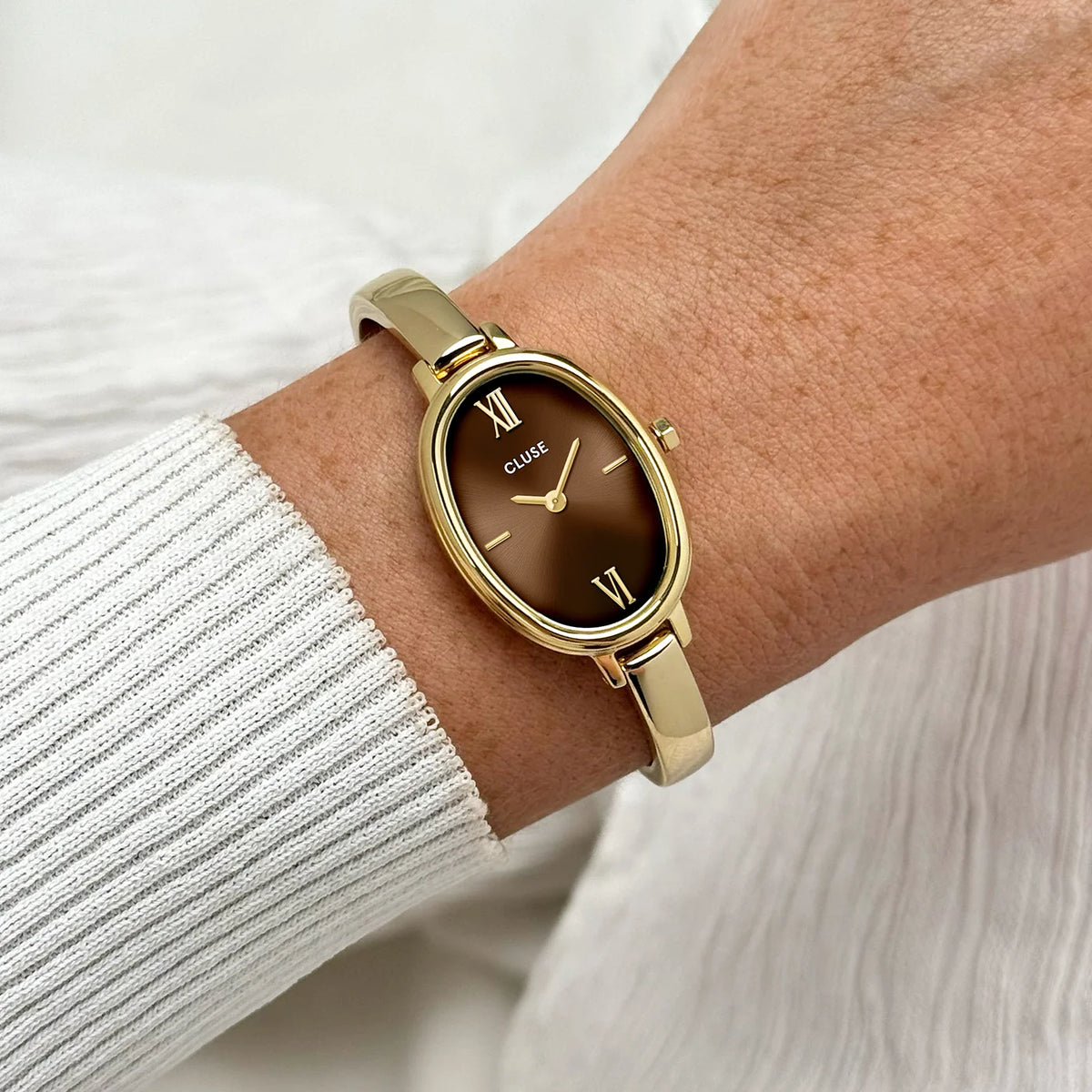 CLUSE L'Ovale Gold/Brown