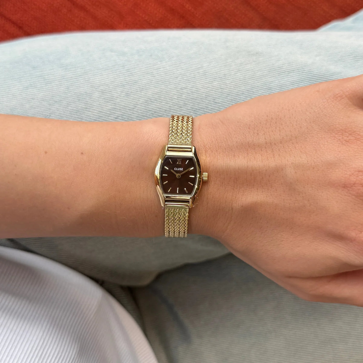 CLUSE Tonnette Mini Mesh Gold/Brown