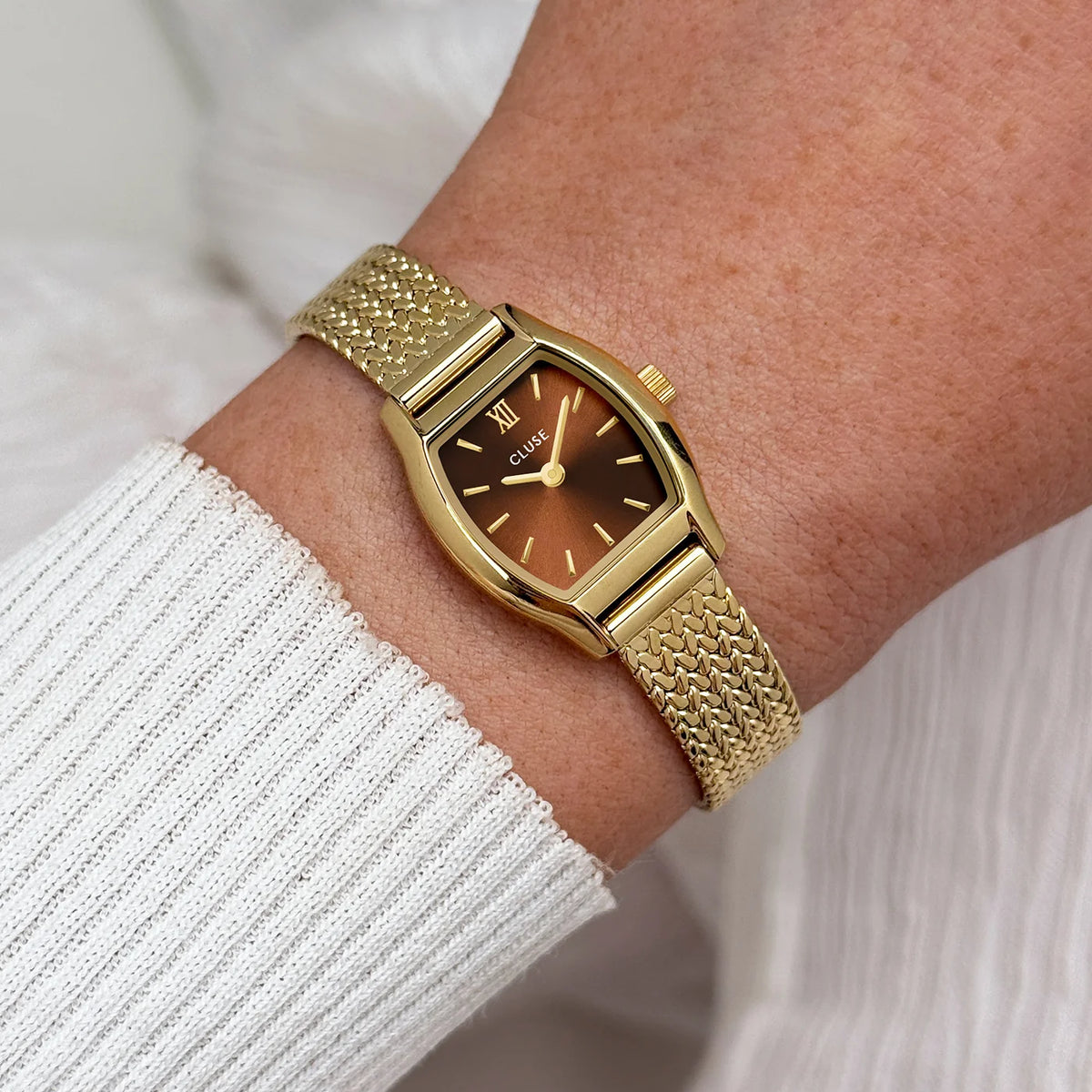 CLUSE Tonnette Mini Mesh Gold/Brown