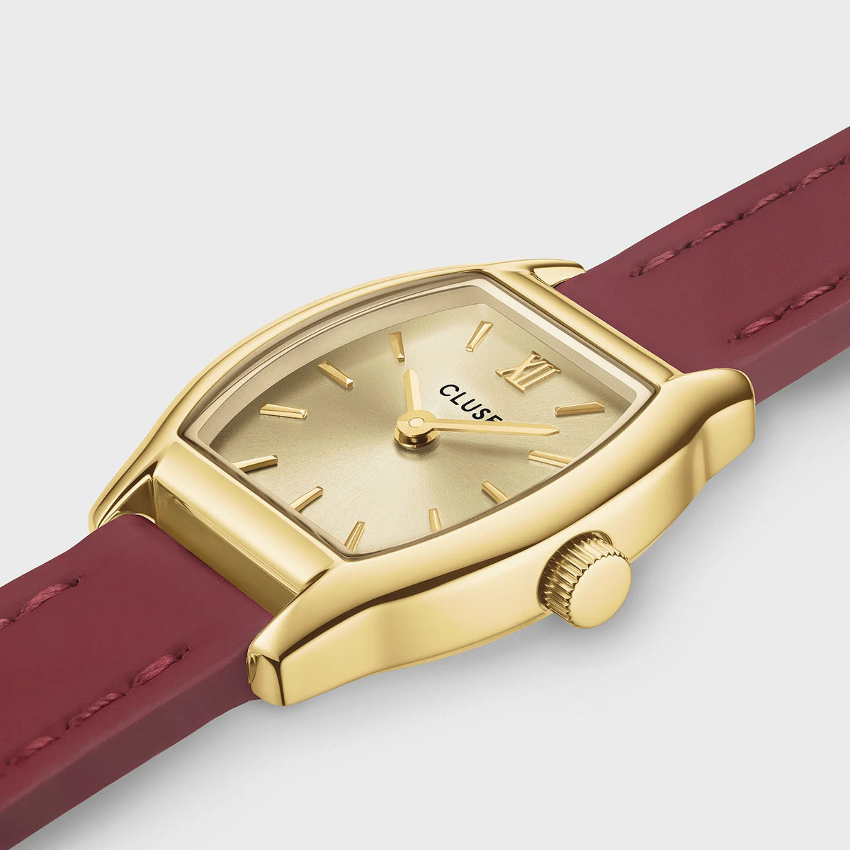CLUSE Tonnette Mini Leather Gold/Red