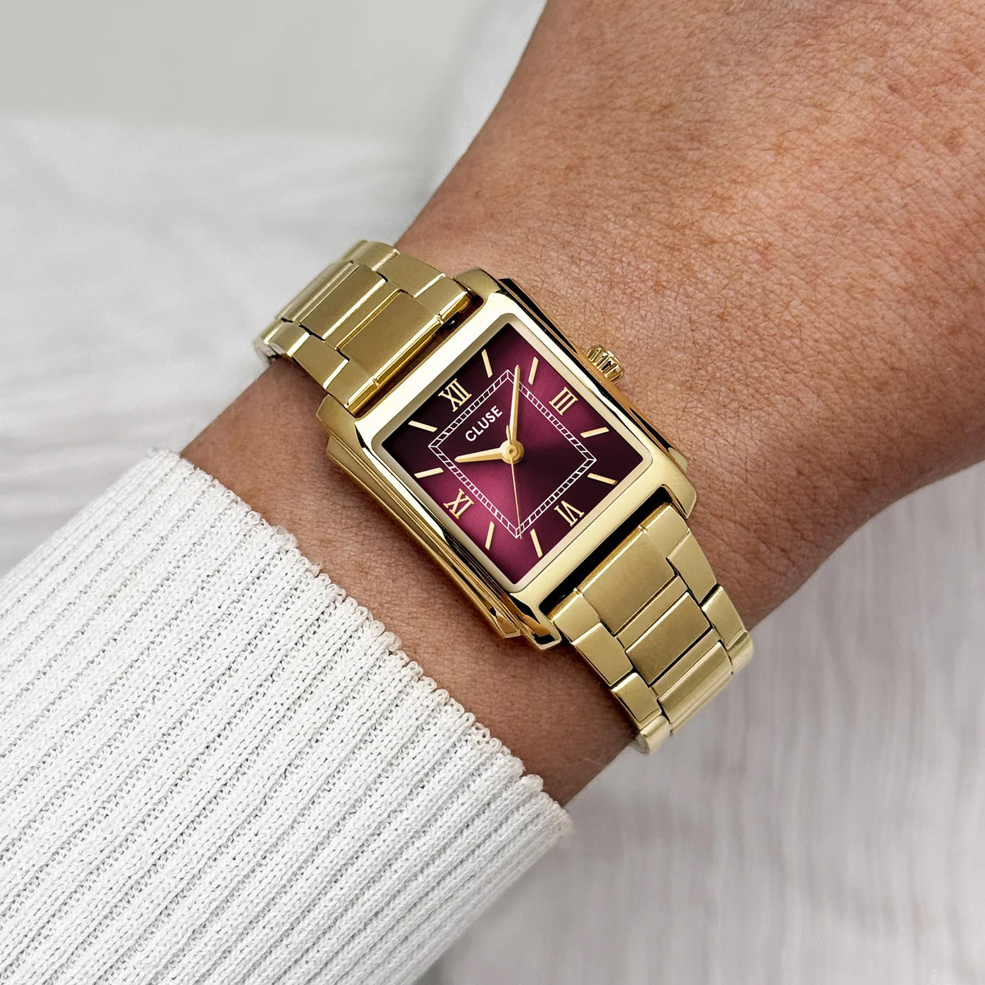 CLUSE Anglée Dark Cherry/Gold