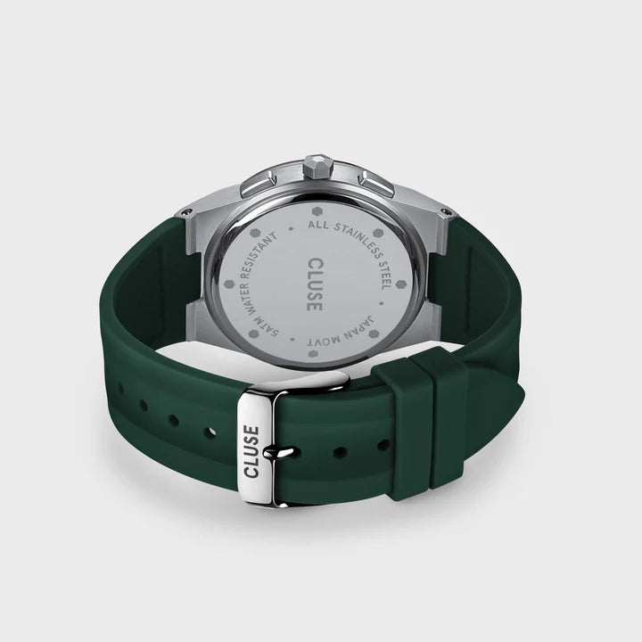 CLUSE Vigoureux Chrono Steel Green | Silicone