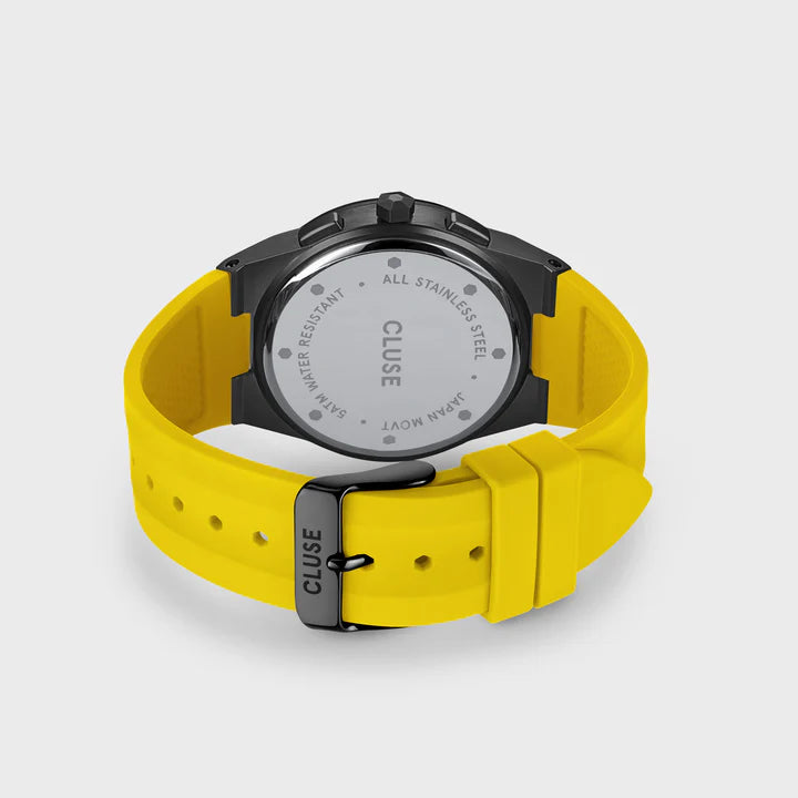 CLUSE Vigoureux Chrono Black Yellow | Silicone