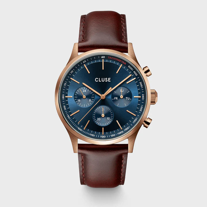 CLUSE Anthéor Multifunction Leather Rosé/Blue