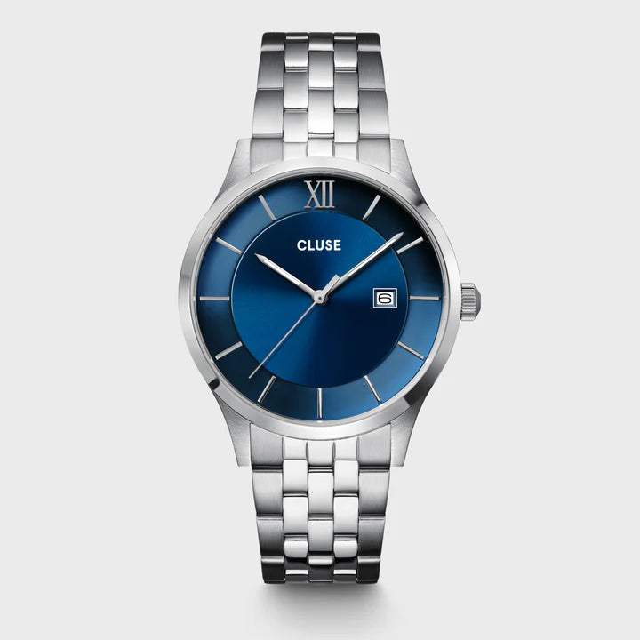 CLUSE Aravis 3-Hand Silver | Blue