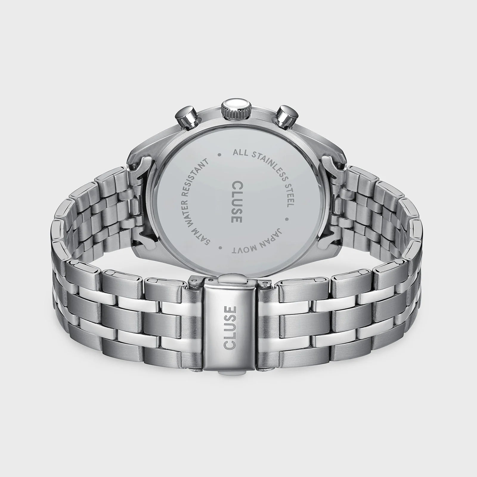 CLUSE Aravis Dual Timer Silver | Green - John Ross Jewellers