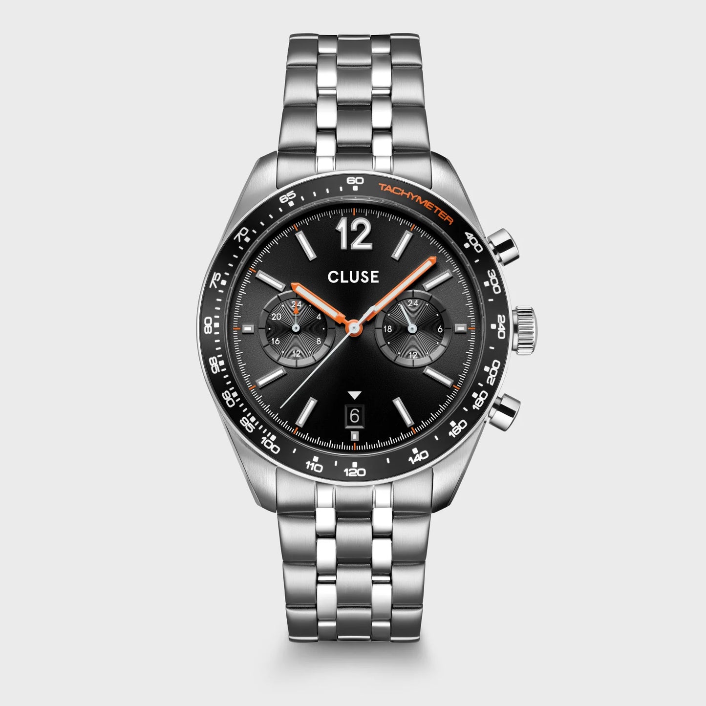 CLUSE Aravis Dual Timer Silver | Black - John Ross Jewellers