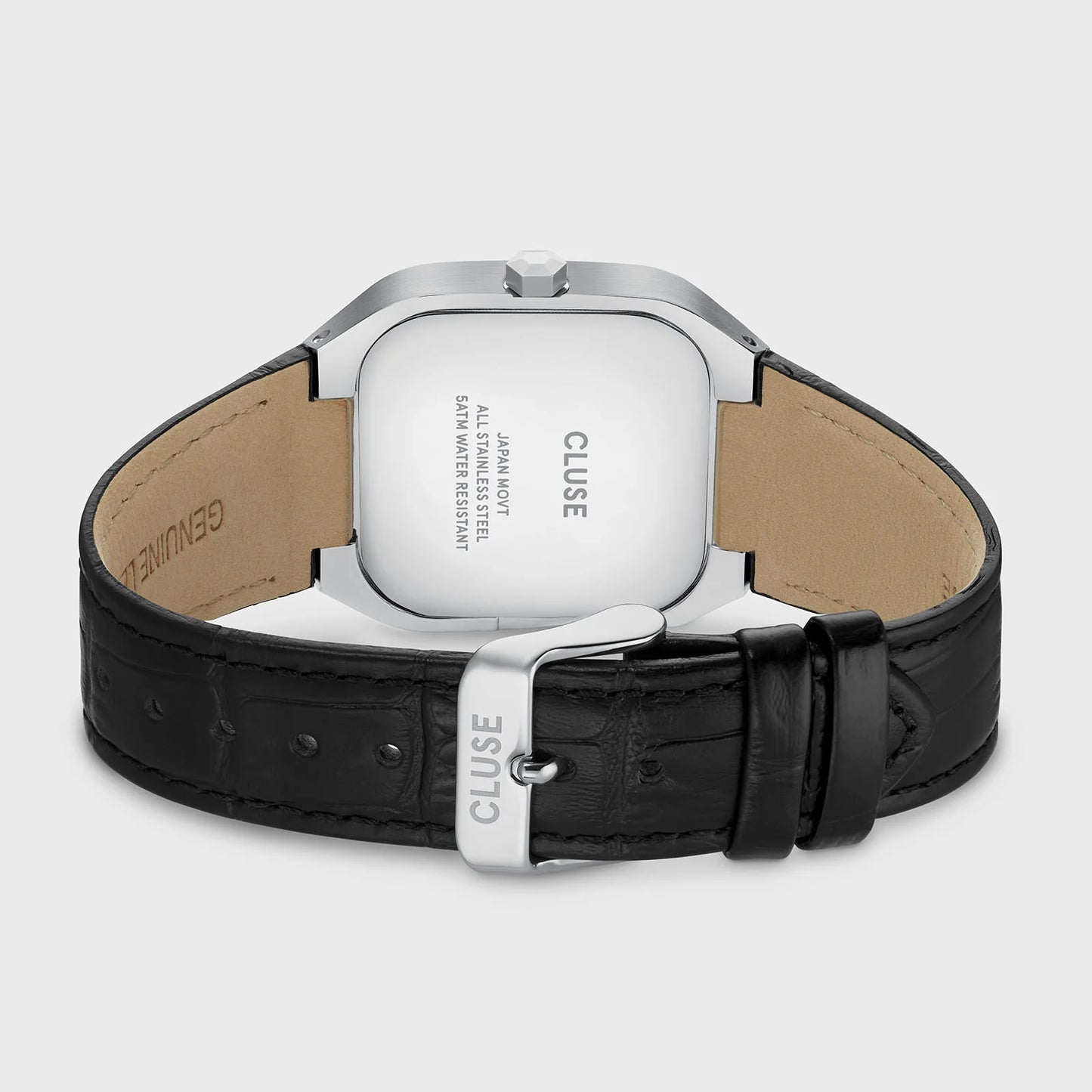 CLUSE Quadrus Multifunction Leather Silver/Black