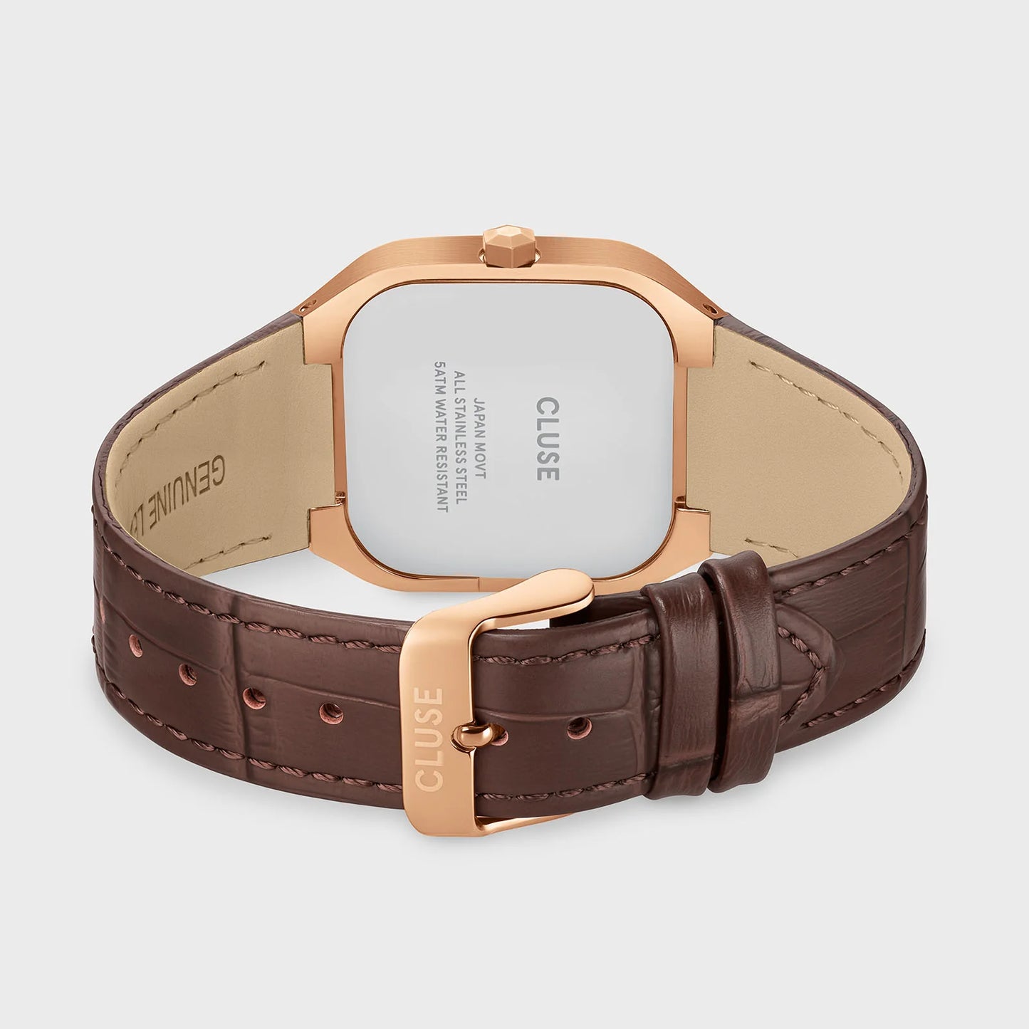 CLUSE Quadrus Multifunction Leather Rose Gold/Brown