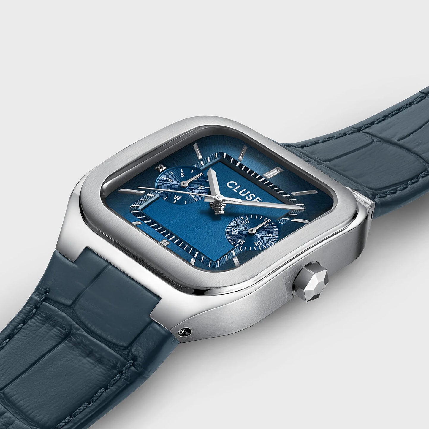 CLUSE Quadrus Multifunction Leather Blue/Blue