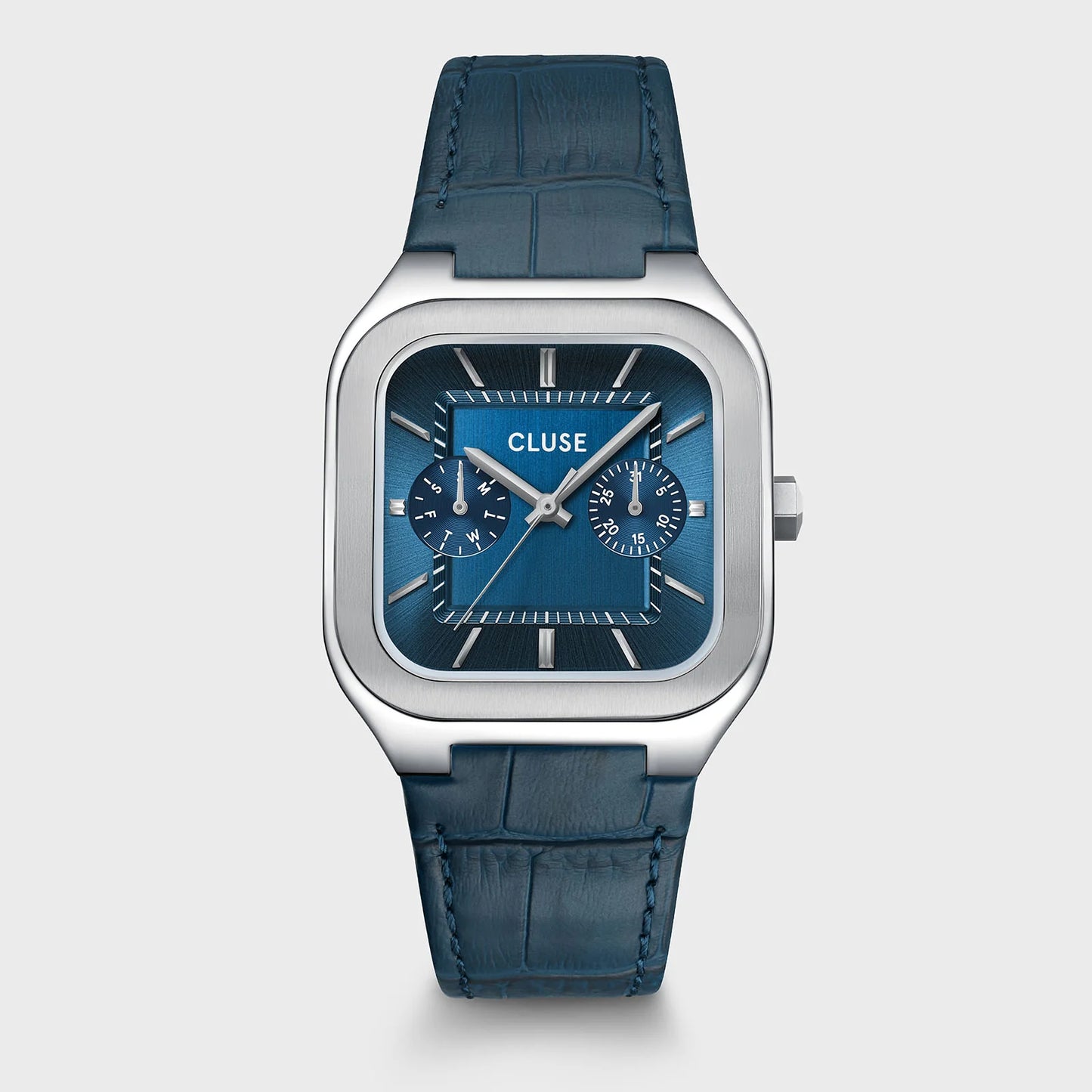 CLUSE Quadrus Multifunction Leather Blue/Blue