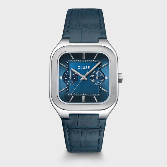 CLUSE Quadrus Multifunction Leather Blue/Blue