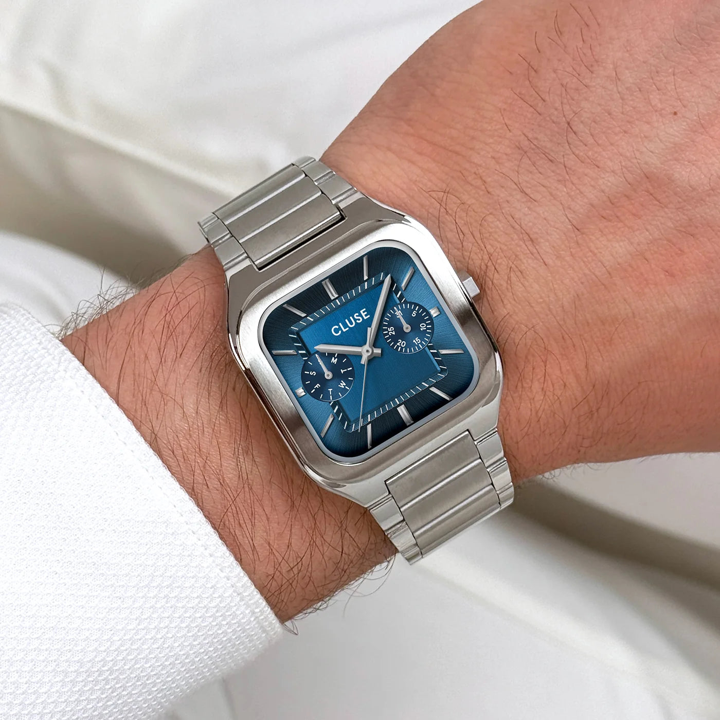 CLUSE Quadrus Multifunction Silver/Blue