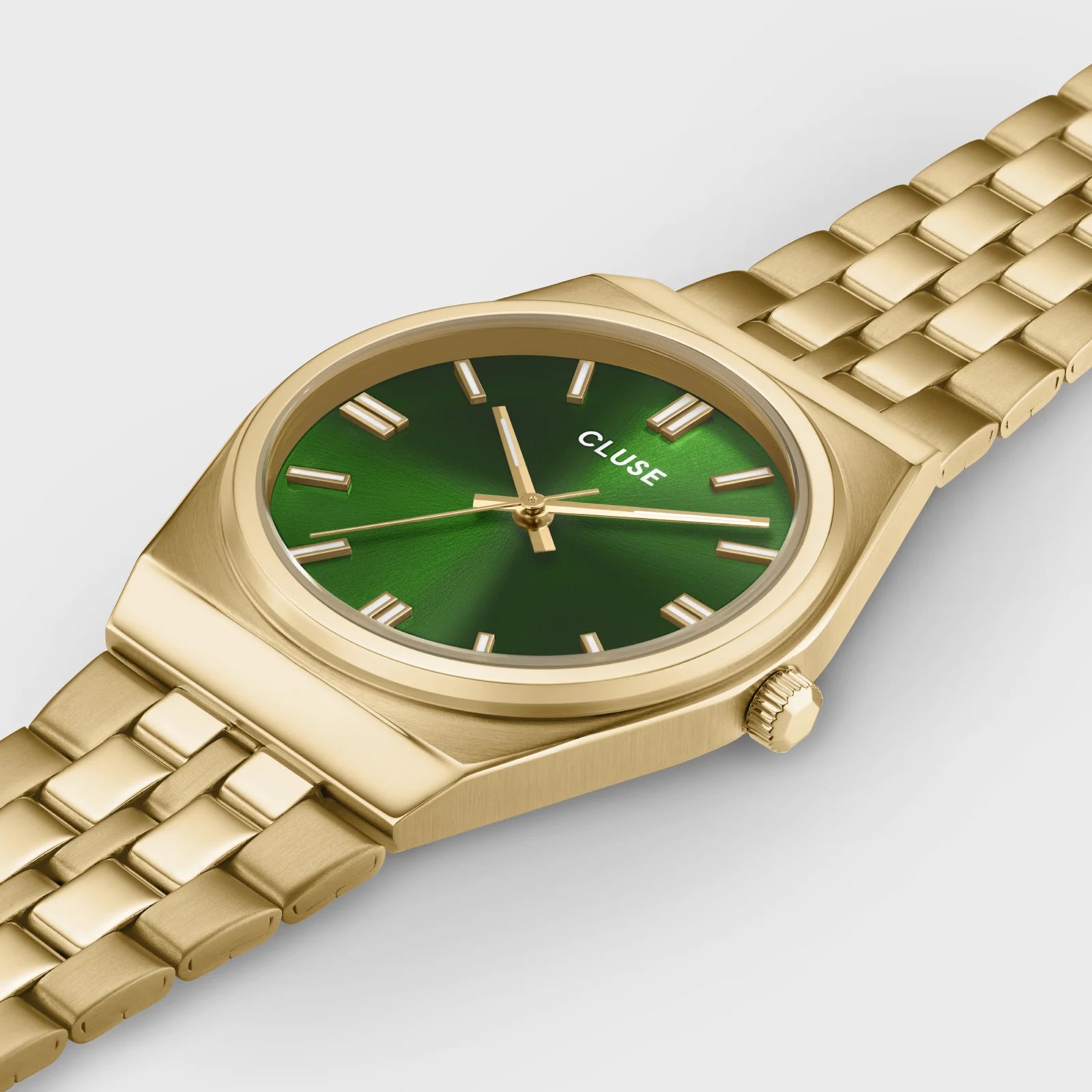 CLUSE Retro 70's Gold/Forest Green - John Ross Jewellers