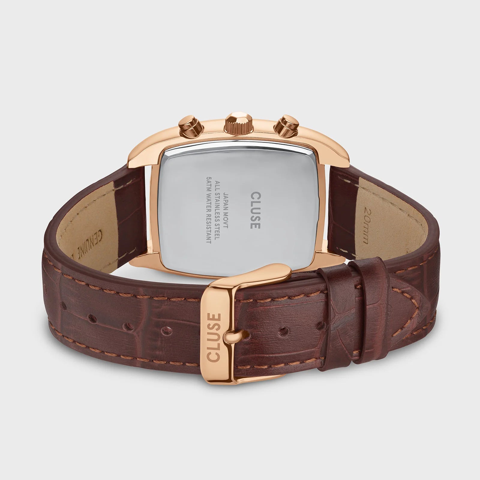CLUSE Quartaut Leather Rose Gold/Brown - John Ross Jewellers