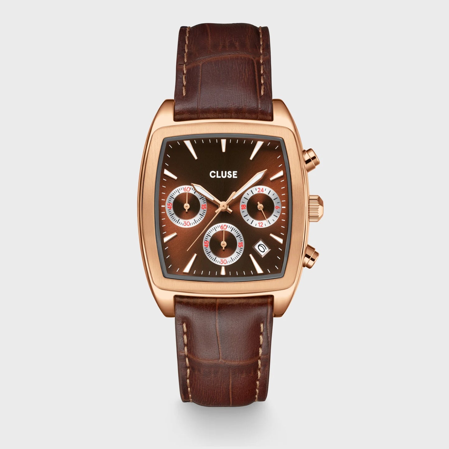 CLUSE Quartaut Leather Rose Gold/Brown - John Ross Jewellers