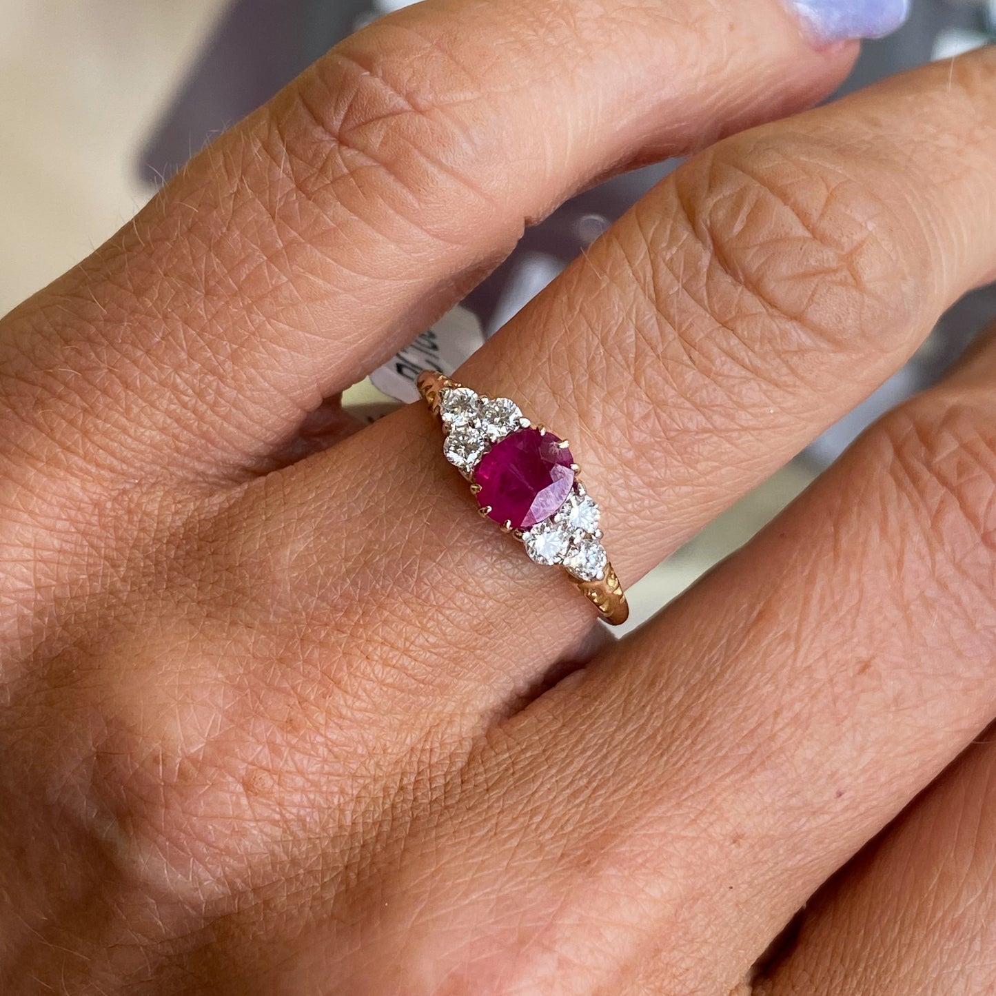 9ct Gold Ruby & Diamond Ring